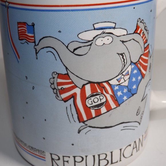Hallmark Vintage 1988 GOP Republican Elephant Coffee Mug - Picture 2 of 7